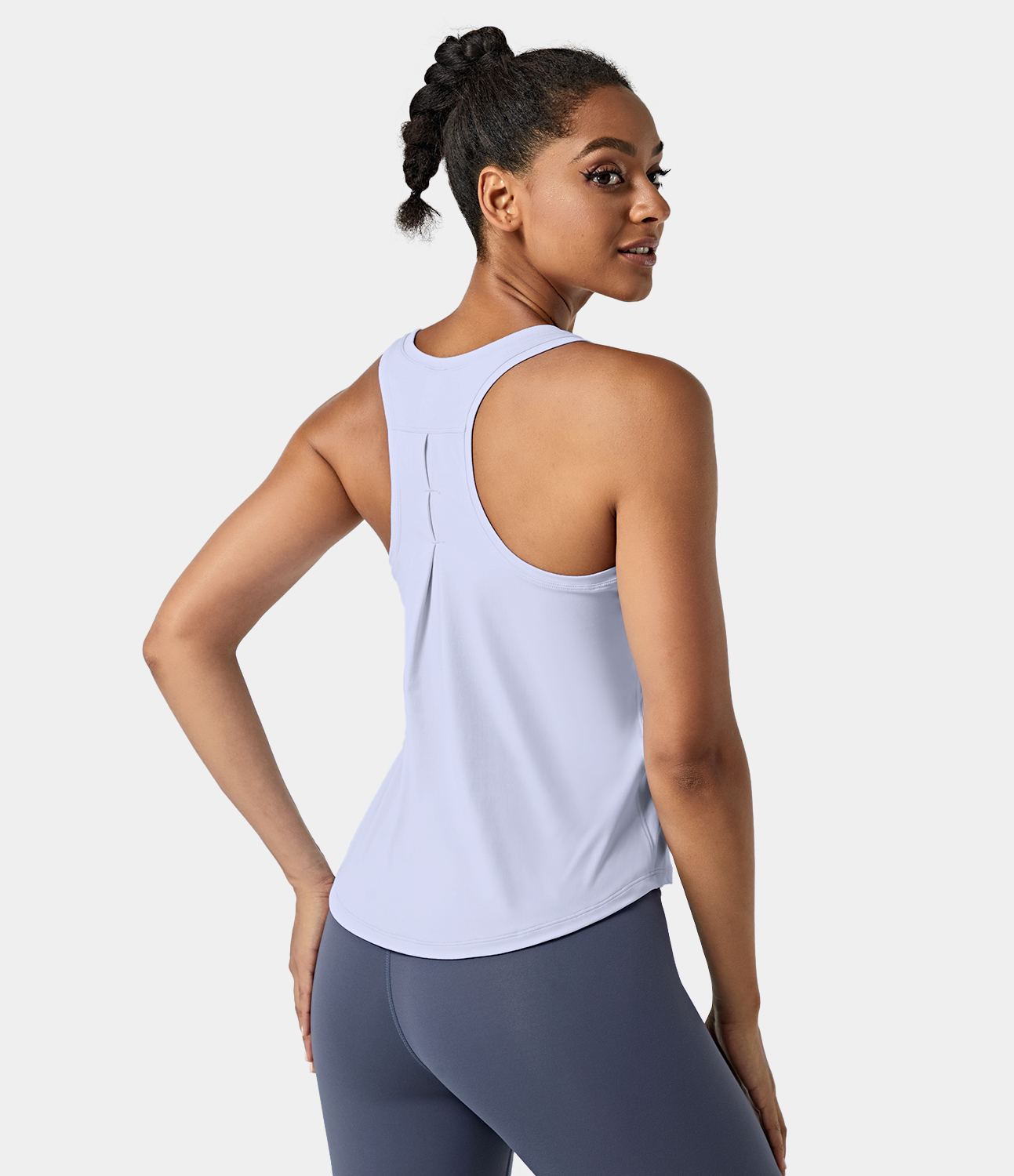 

Halara Solid Racerback High Low Workout Tank Top Tank Top - Soft Blue -  golf tops halter top tunic tops sleeveless tops backless top