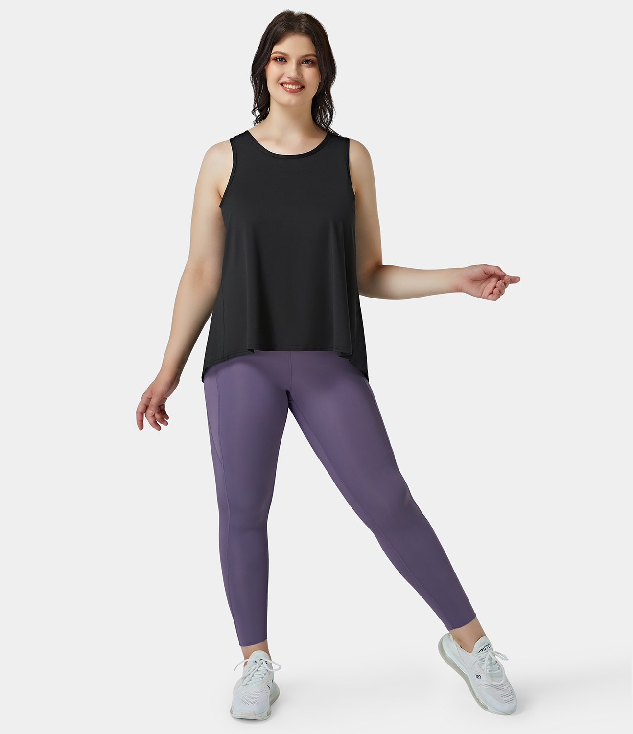 

Halara Tie Back Crossover Plus Size Tank Top - Black